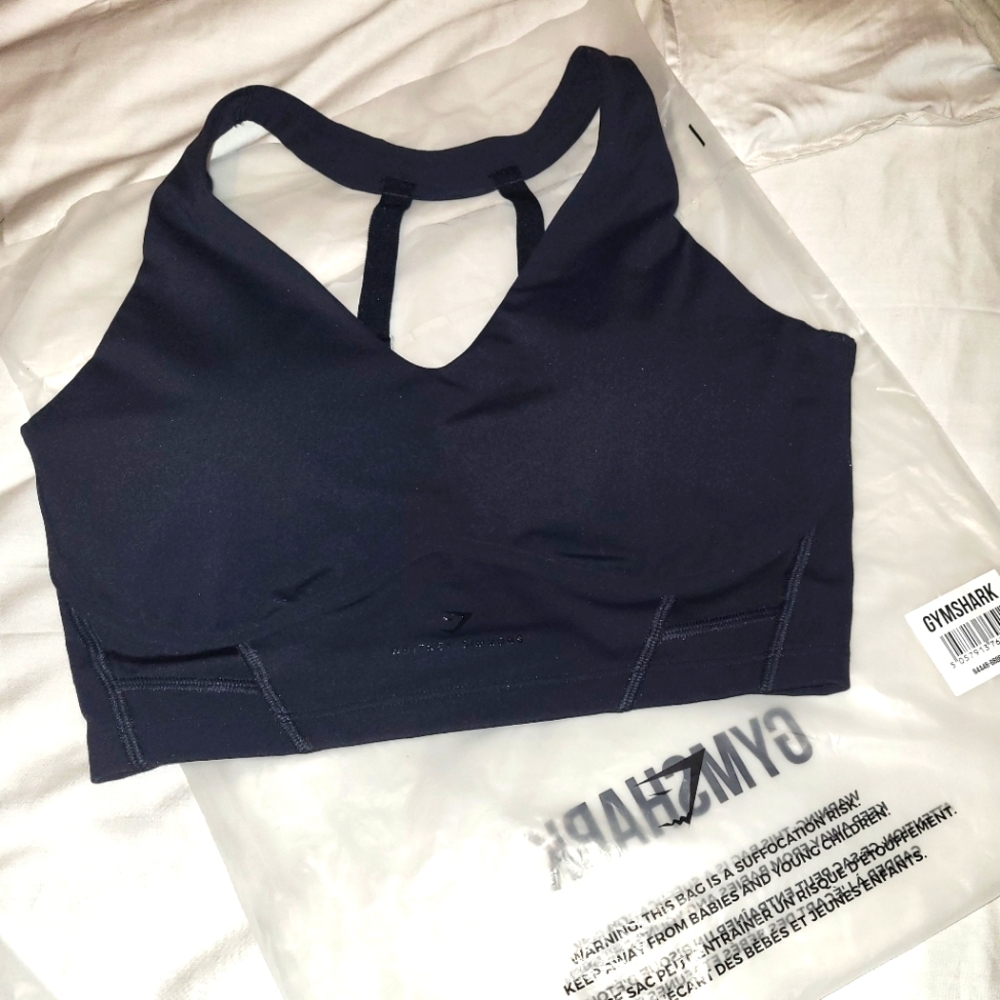 Whitney x Gymshark v5 final collection - Longline Bra - black, large, NWT